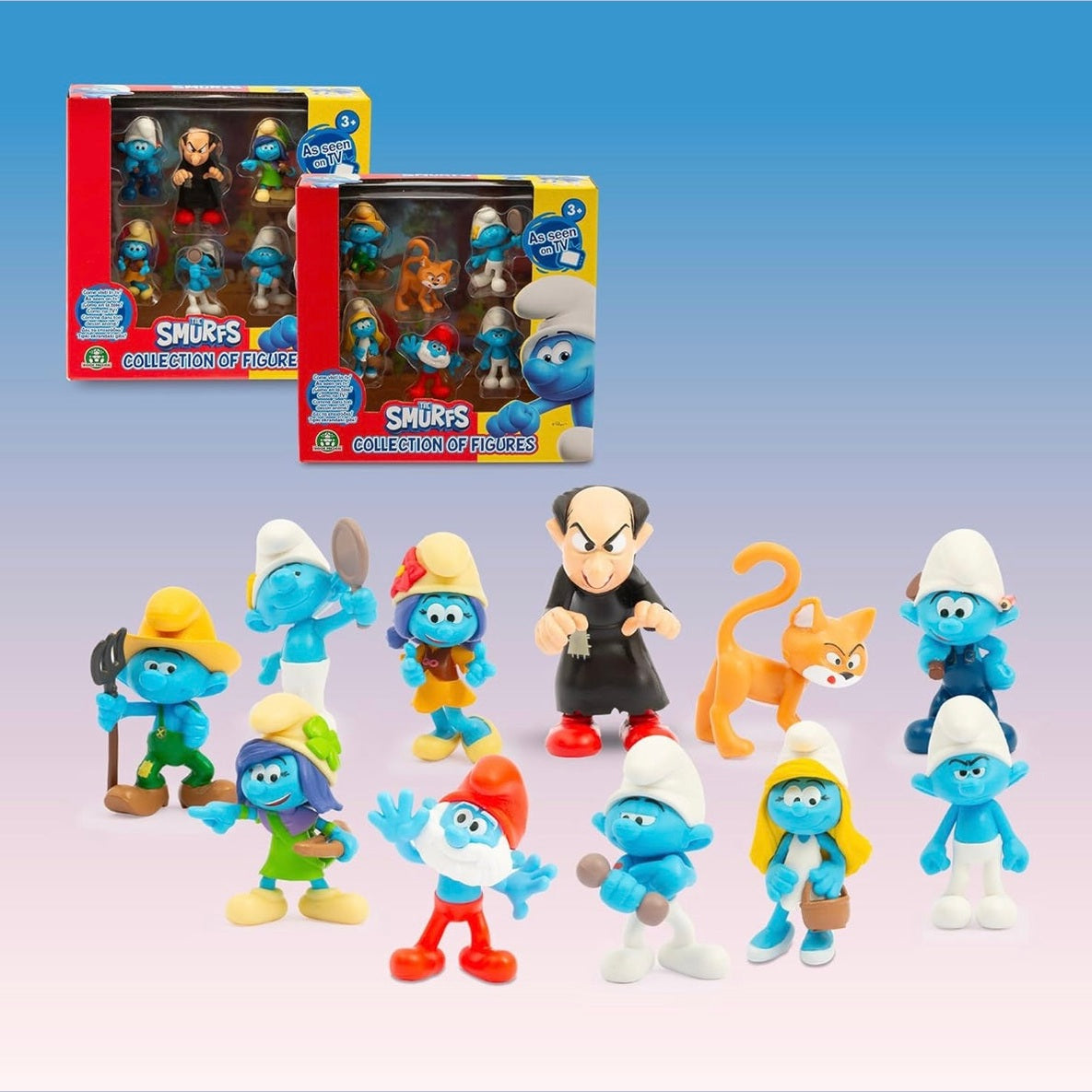 Famosa The Smurfs Set with 6 Figures 5.5 cm, Including 1 Exclusive Gargamel Figure, Toy for Children from 3 Years, PUF141 - Medaid International