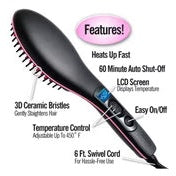 Hair Straightener Brush Ceramic