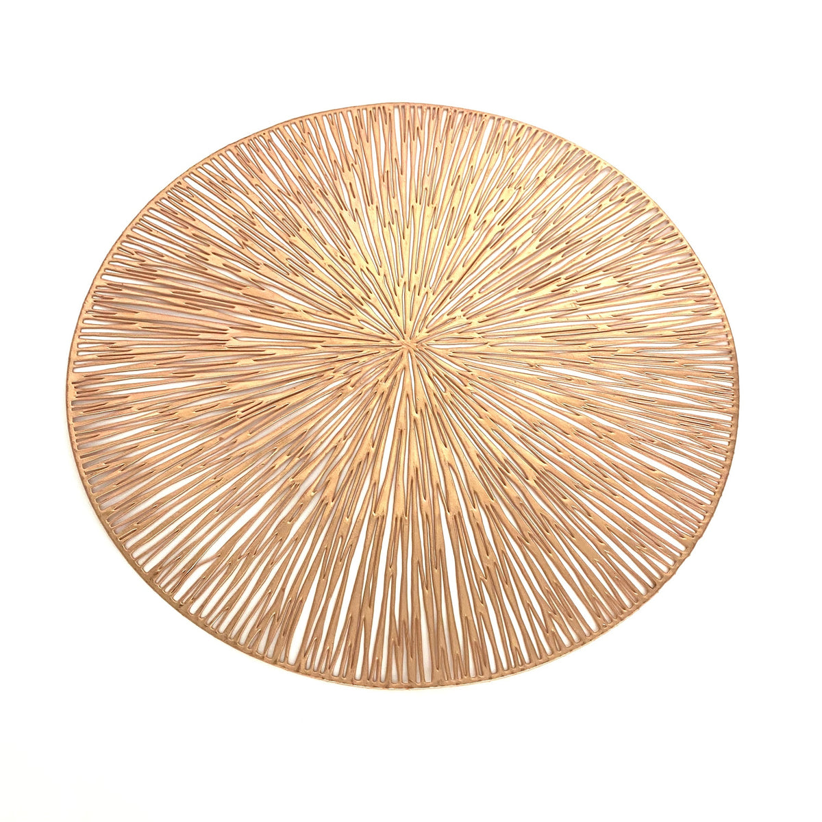 PVC Placemat - Round Strips Bronze