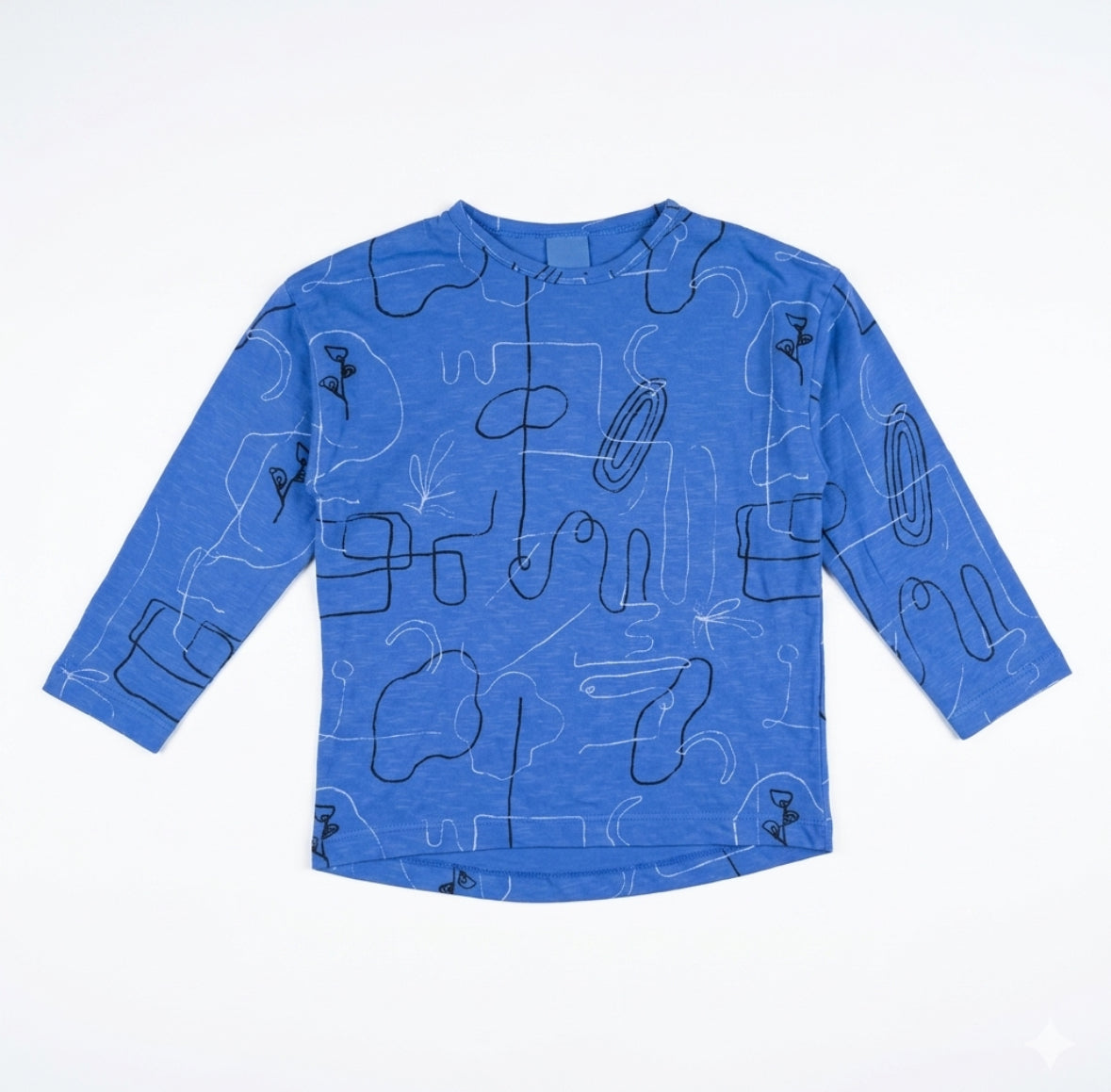 Zara Boy's Blue With Different Shapes Long Sleeve Blouse | Zara in Lebanon