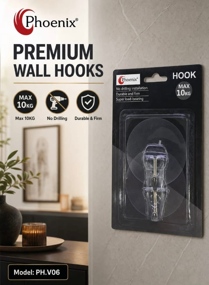 Phoenix,2 Pcs Round Hooks