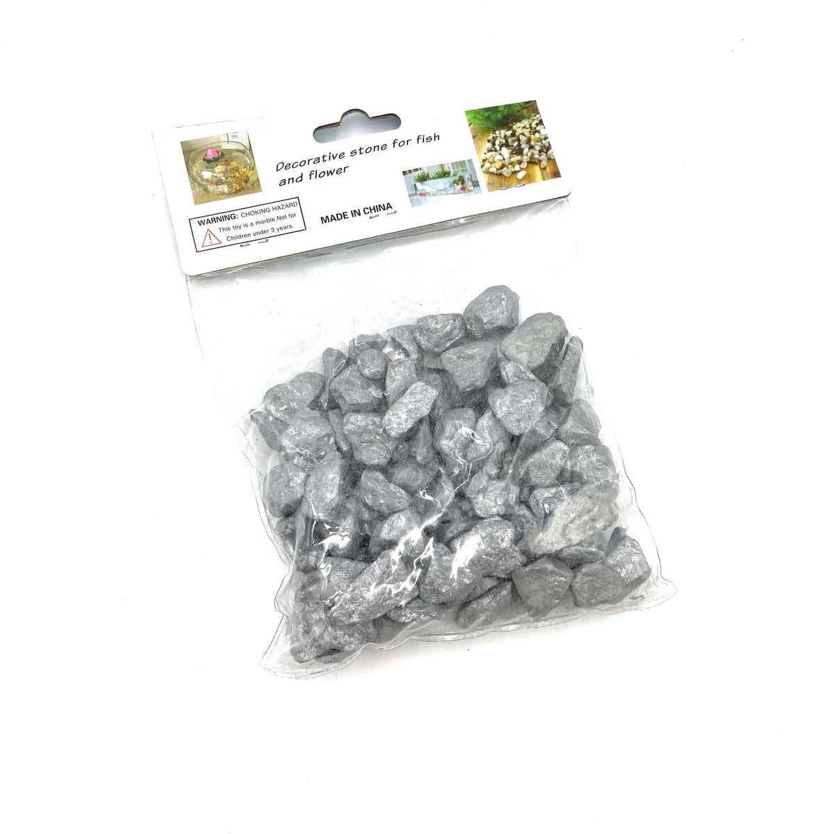 Decorative Silver Pebbles For Fish & Flower
