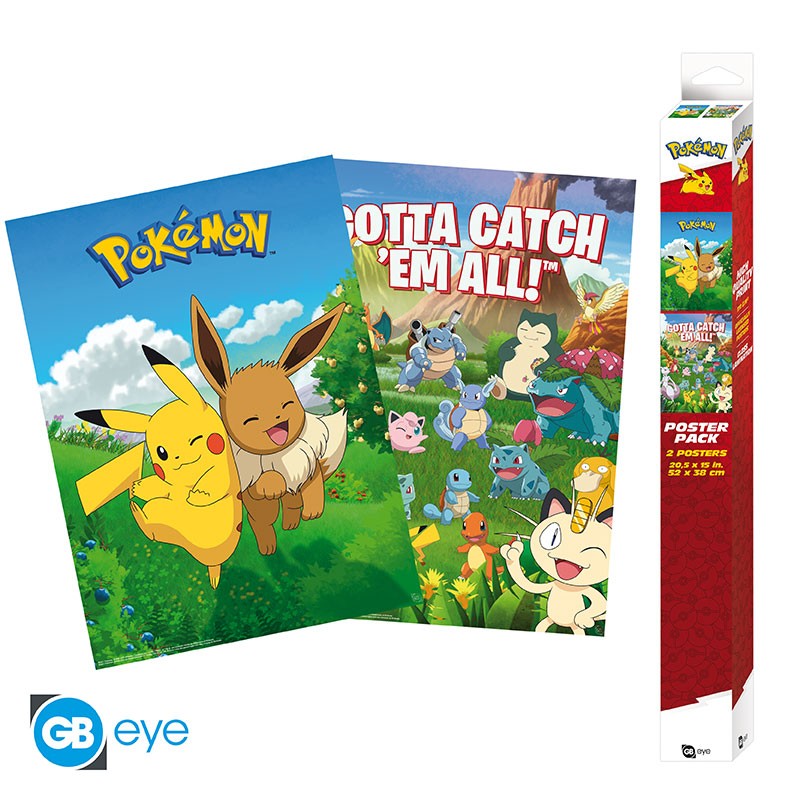 POKEMON - Set 2 Chibi Posters - Environments (52x38) x4 - Medaid International