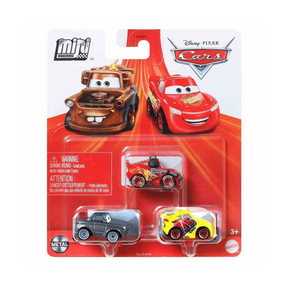 Cars Mini Racer 3-pack Asst. - New LIGHTNING MCQUEEN By Mattel - Medaid International
