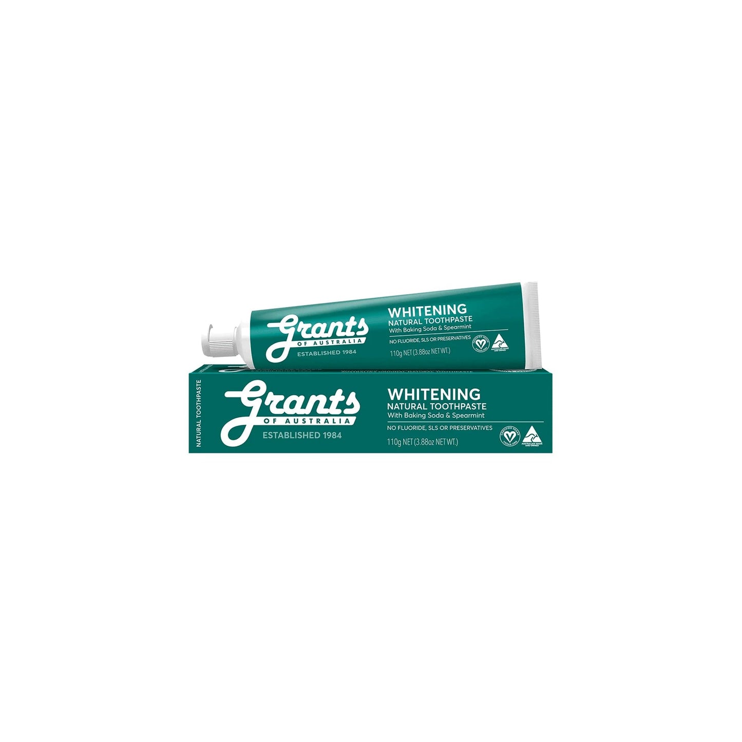 GRANTS TOOTHPASTE WHITENING WITH BAKING SODA & SPEARMINT - FLUORIDE FREE - Medaid International