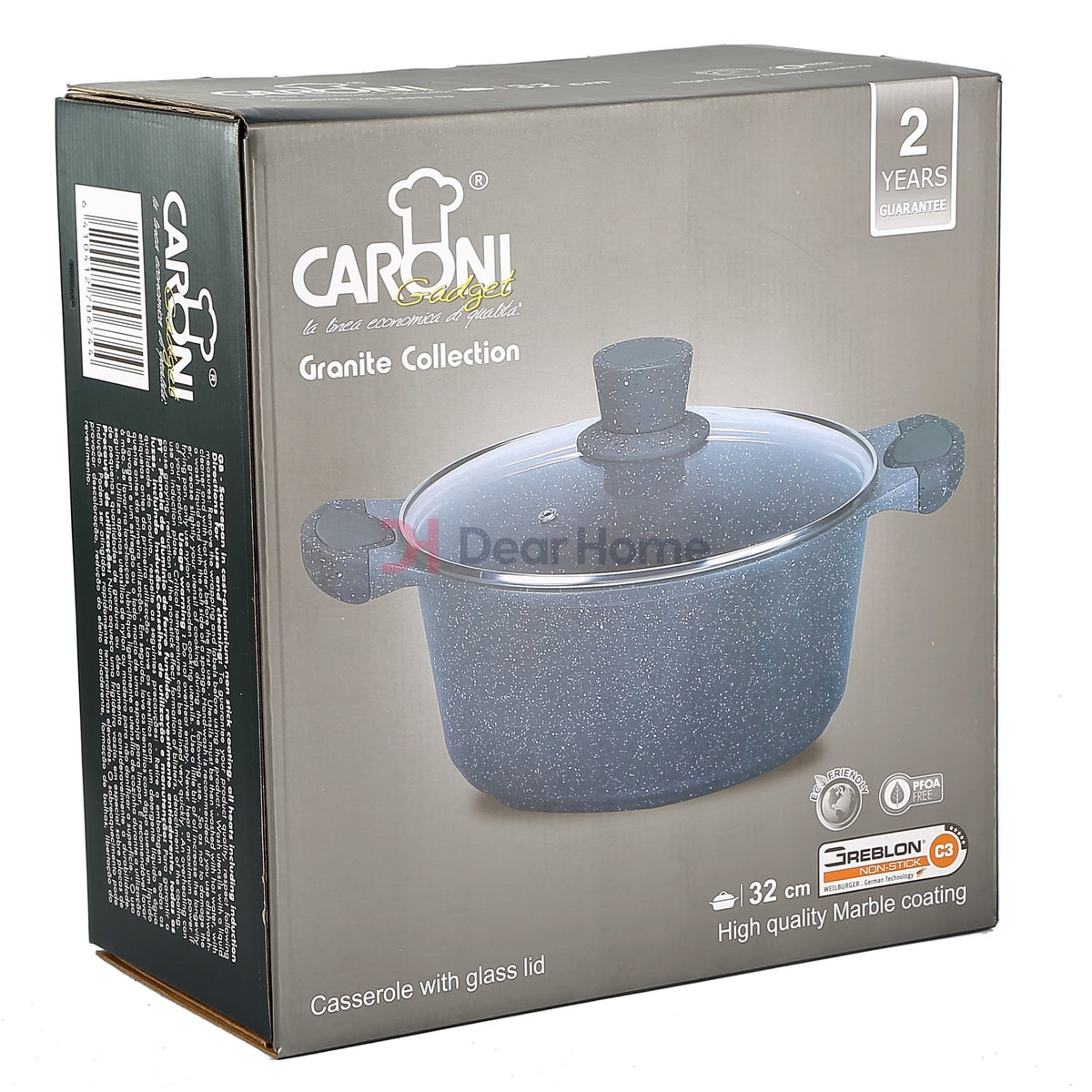 German Greblon Granite 32Cm Casserol