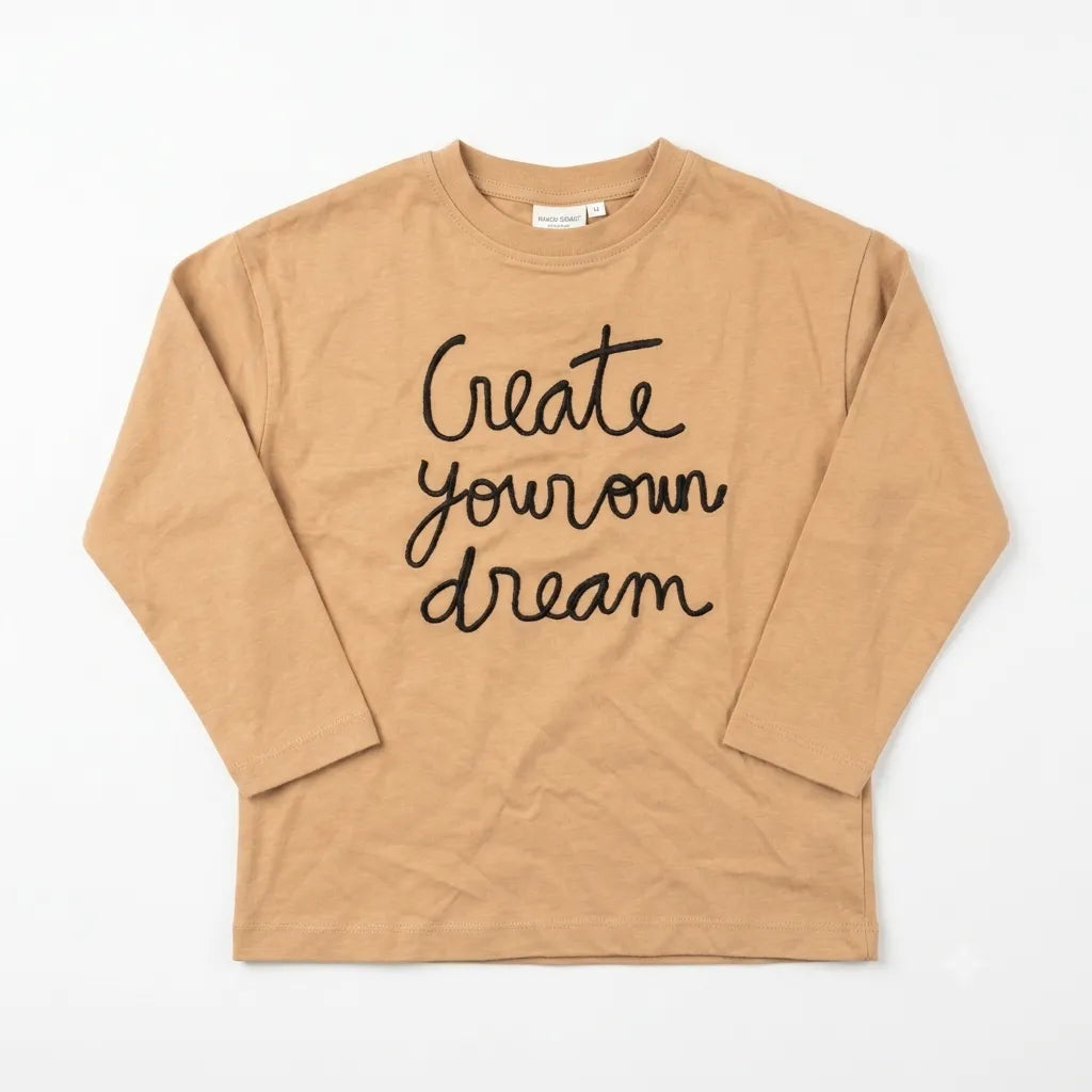 Zara Girl's Light Brown " Create Your Own Dream " Blouse | Zara in Lebanon