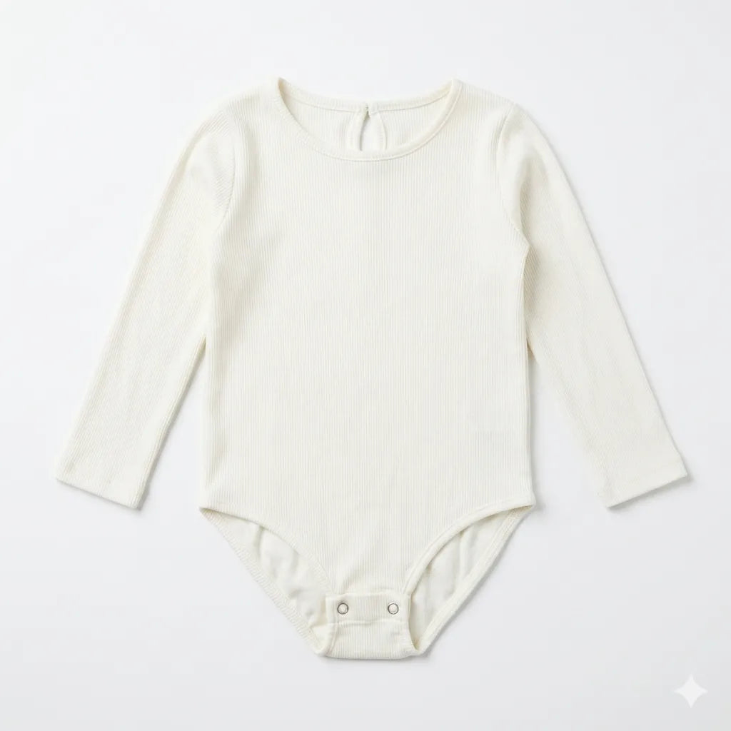 Zara Girl's White Long Sleeve Bodysuit | Zara in Lebanon