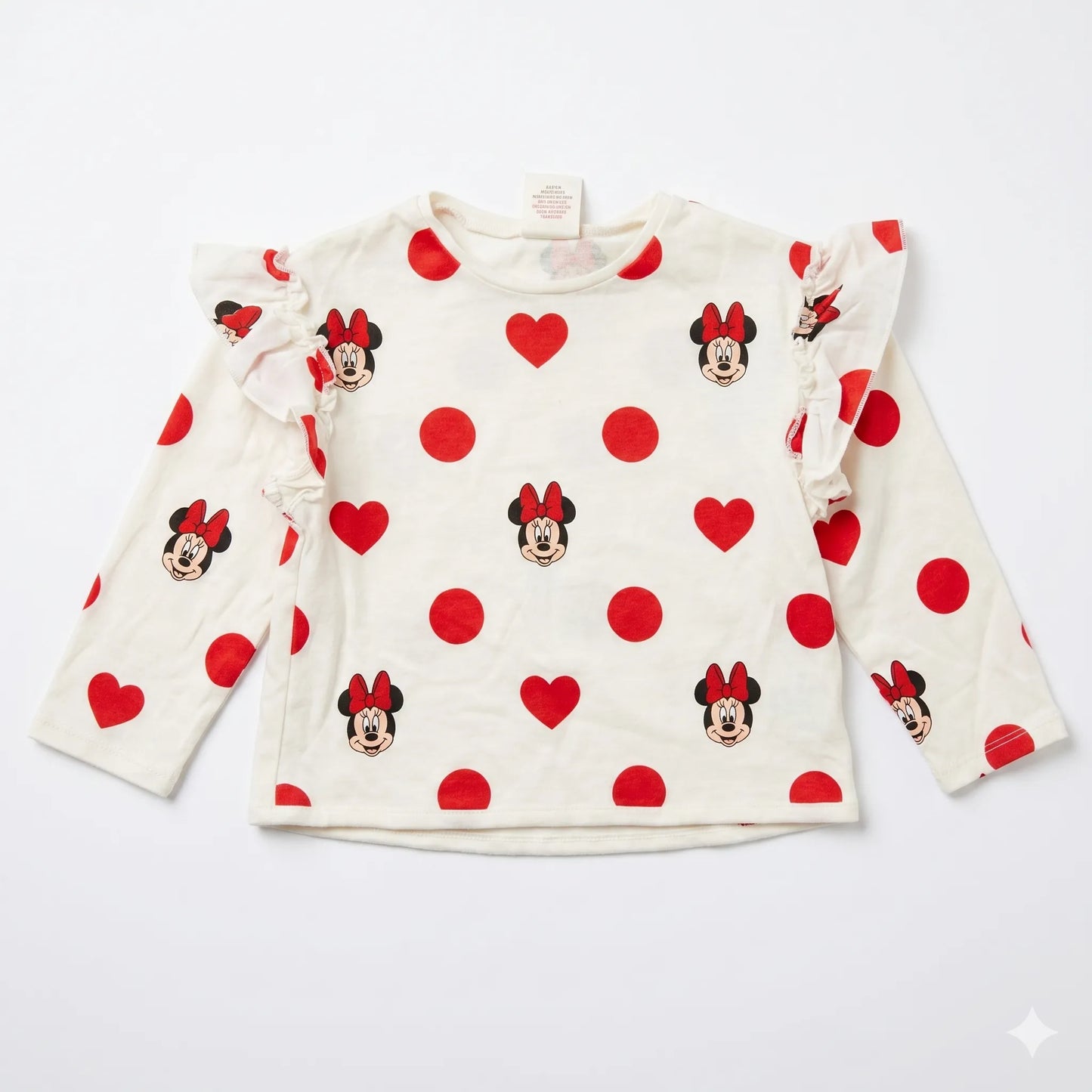 Zara Baby Girl's White Ruffle Sleeve Top With A Red Polka Dot Blouse | Zara in Lebanon