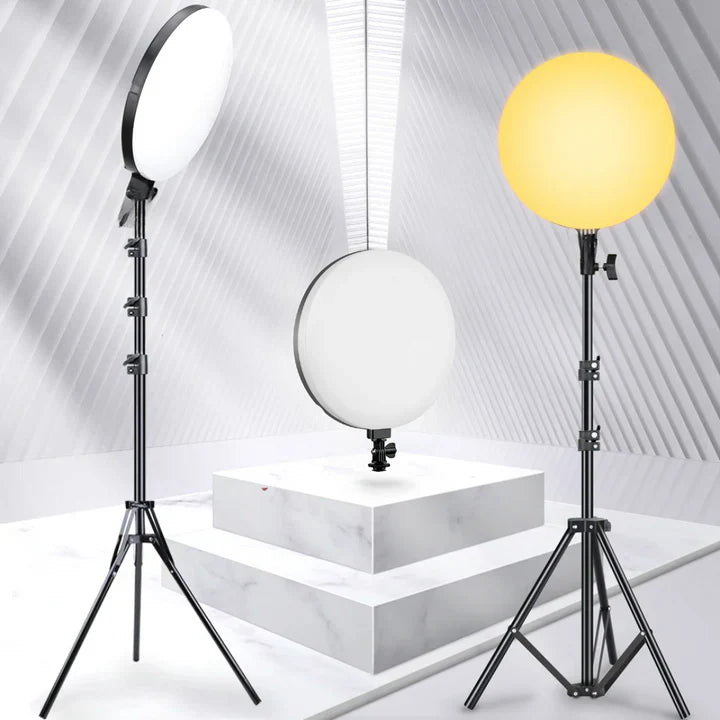 LED Lamp Round Panel Lights for Photography, Home, and Office Lighting with Remote Control Ring Light
