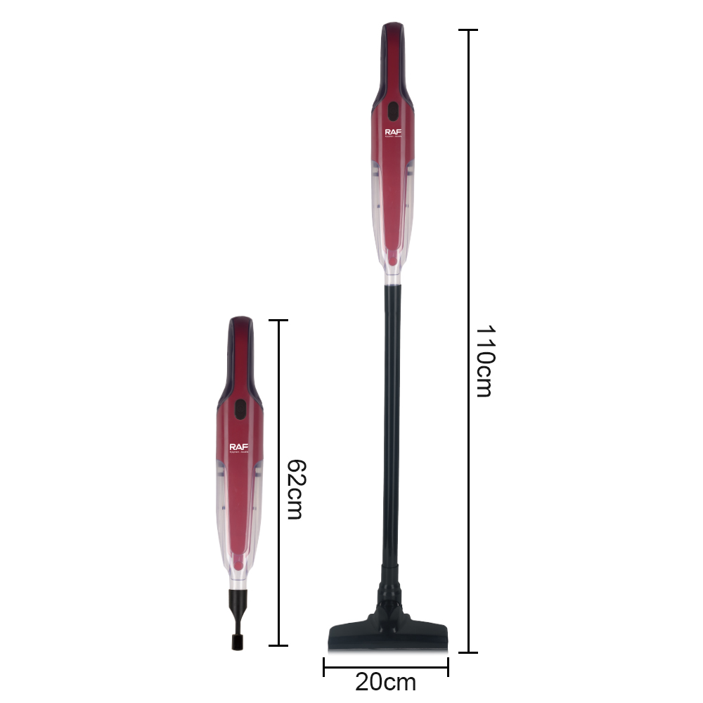 RAF Cordless Vacuum Cleaner Lightweight Removable Battery Powerful Suction Rechargeable for Floor R8823R - Medaid International