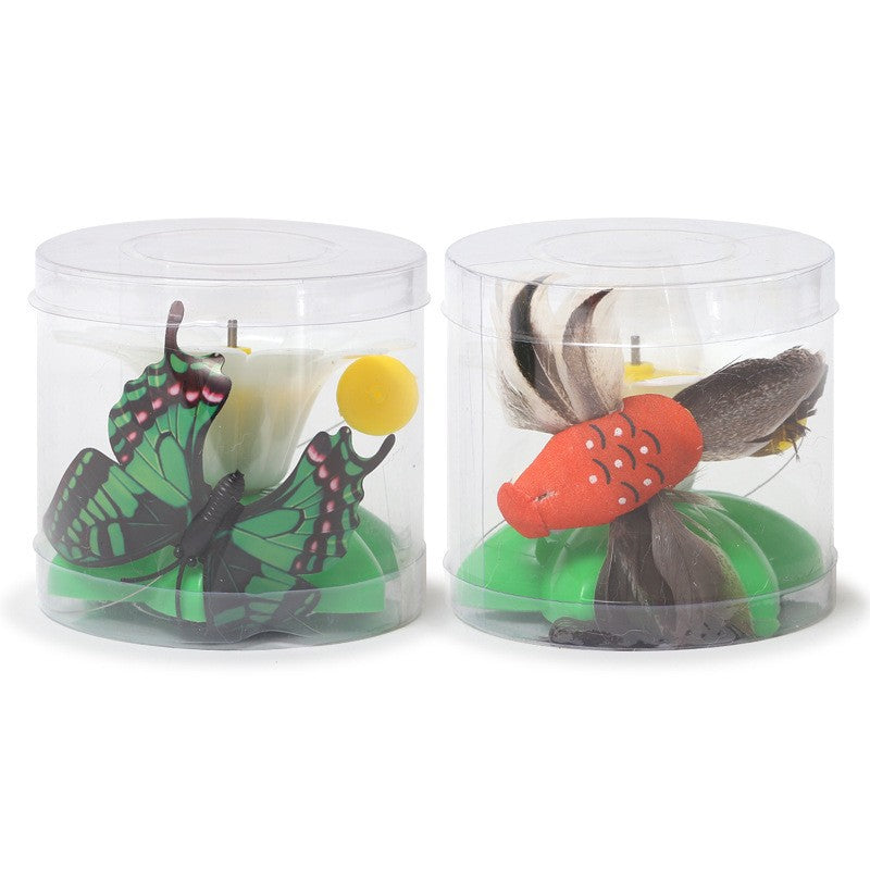 Interactive Flower & Feather Cat Toy