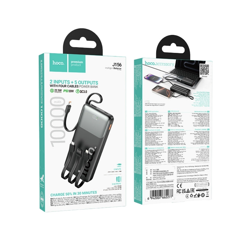 Hoco PD20W Power Bank 10000mAh with Cable J156