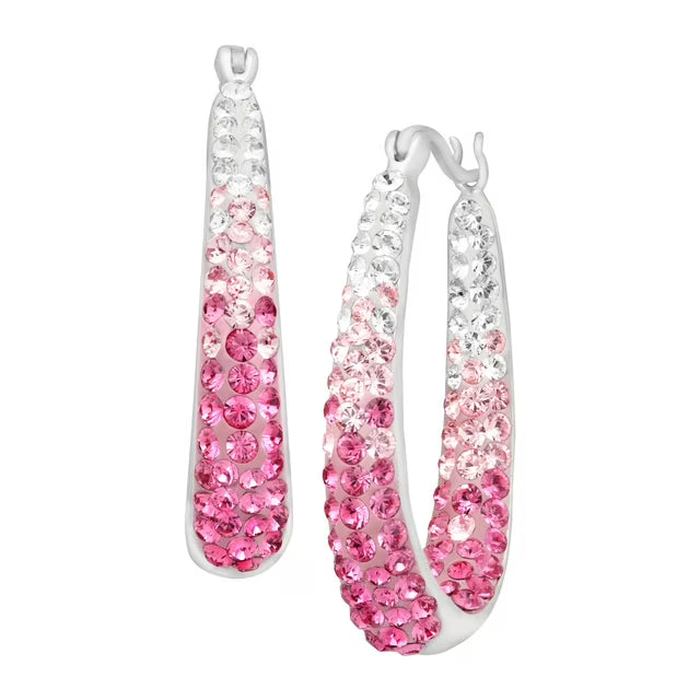 Kaleidoscope Women's Silver With Rose Swarovski Crystals in Sterling Earrings | Kaleidoscope In Lebanon
