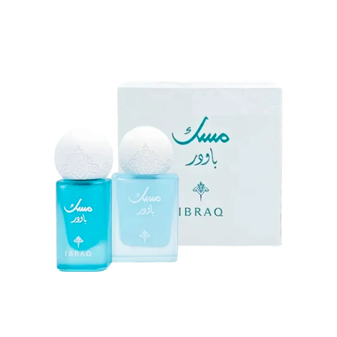 IBRAQ IBRAHIM AL QURASHI SPECIAL POWDER SET PERFUME AND OIL