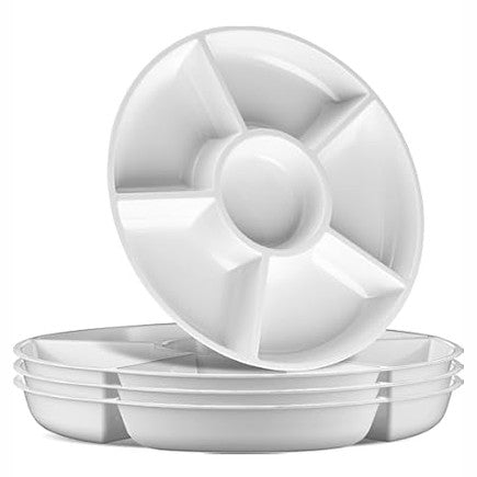 Melamine Divided Snack Serving Tray