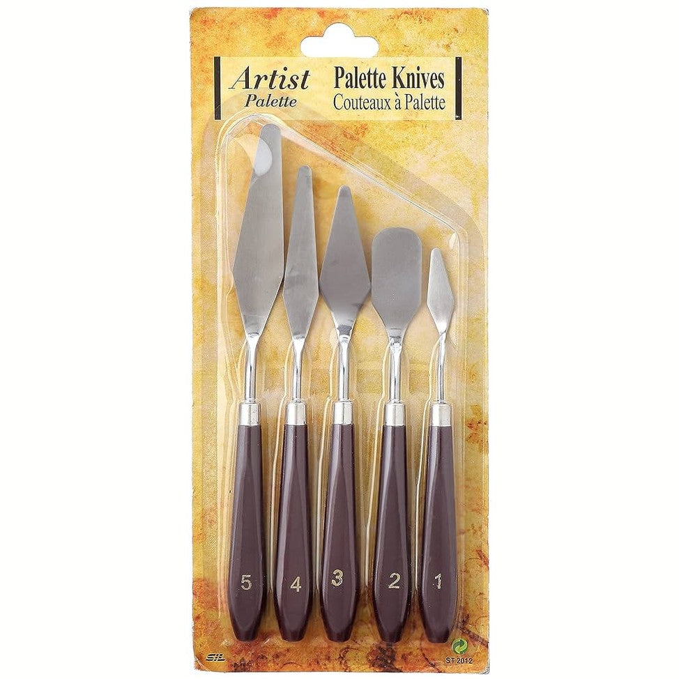 5pcs Stainless Steel Palette Knife /Mixed Scraper Set Spatula Knives