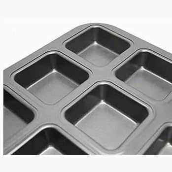 12 Cavity Mini Brownie Aluminium Baking Tray