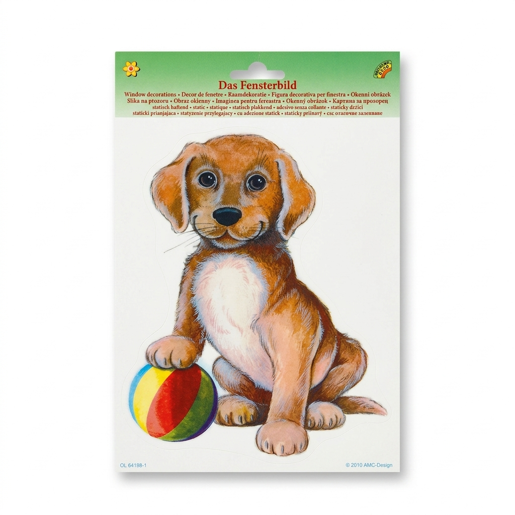 Heitmann Puppy Setting Beside A Ball Window Sticker | Heitmann In Lebanon