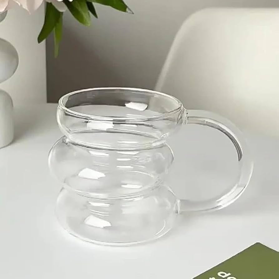 400 ml Portal Glass Spiral Cup With Elegant Handle