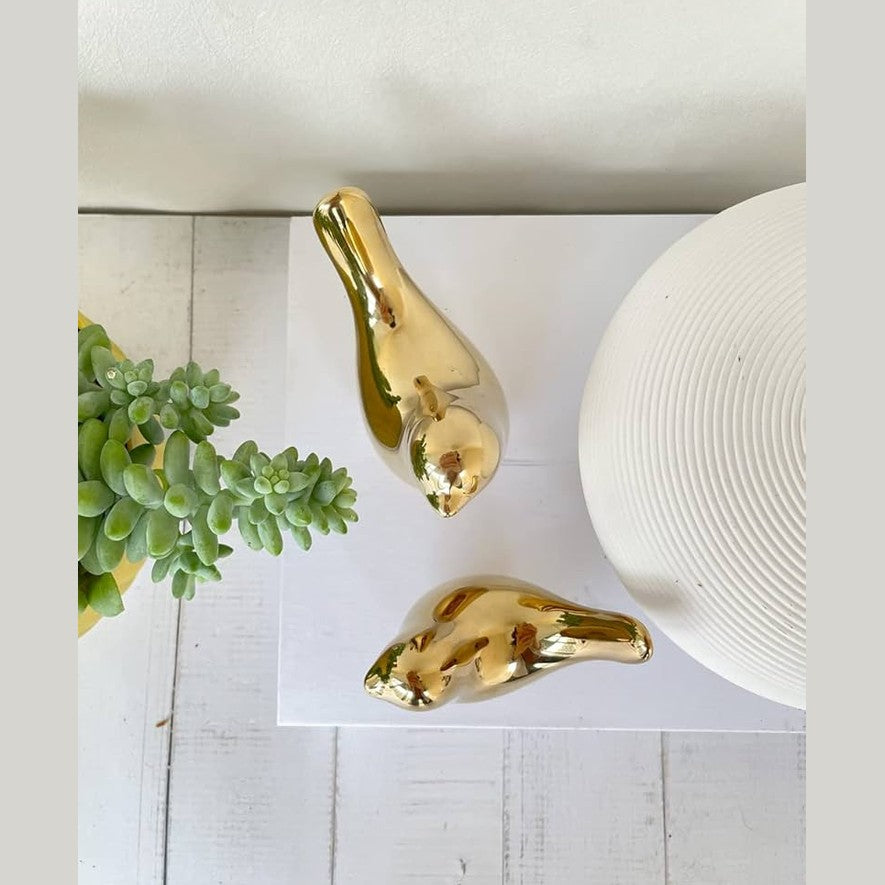 Gold Porcelain Bird