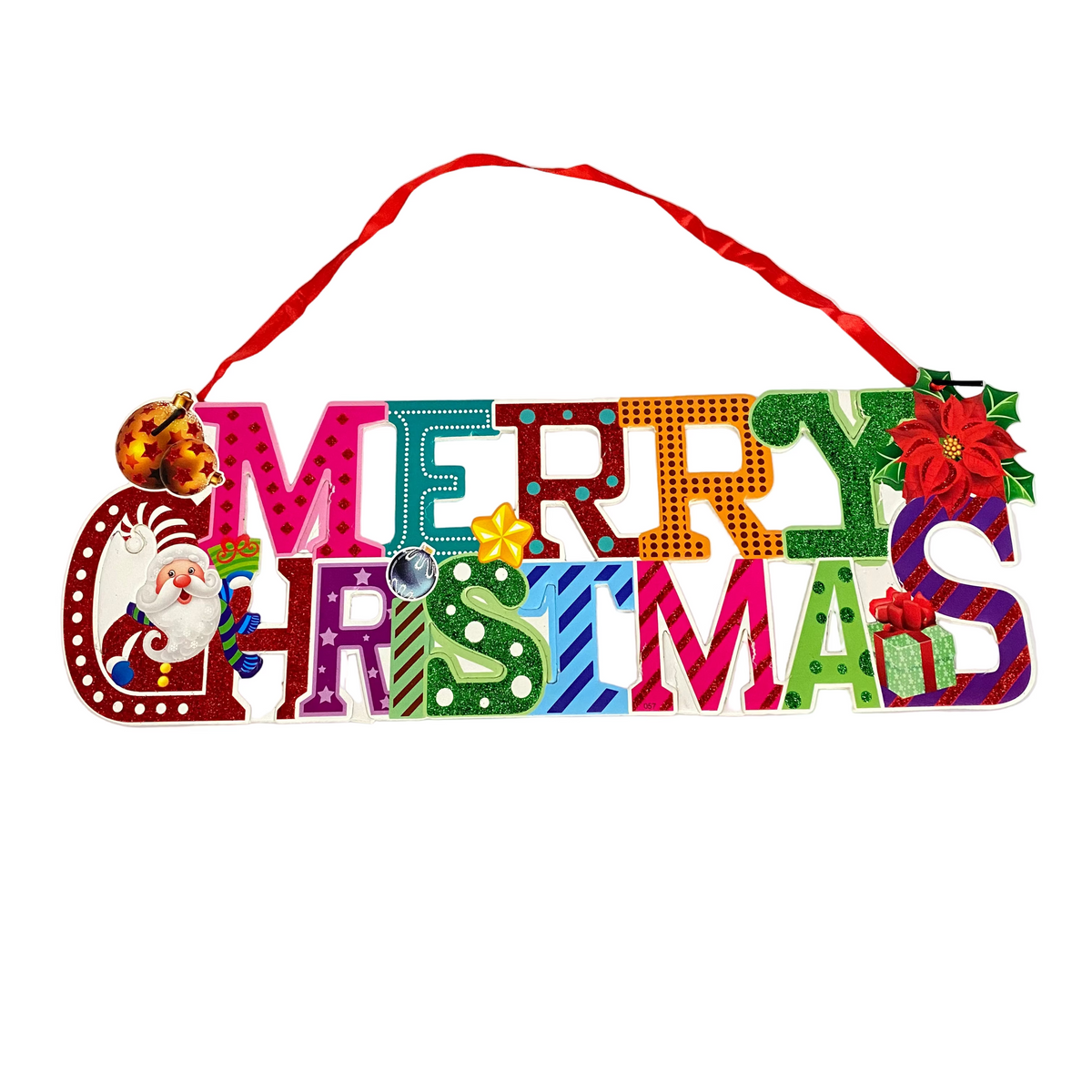 Merry Christmas Foam Door Hanger 42 Cm