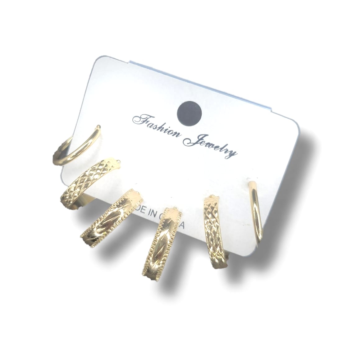 Earings hoops set #507
