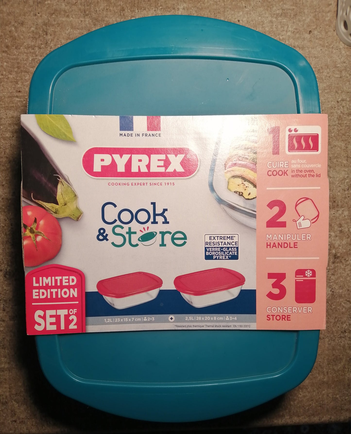 Pyrex Roaster Dish 913S340 – Set of 2 + LIDS Green