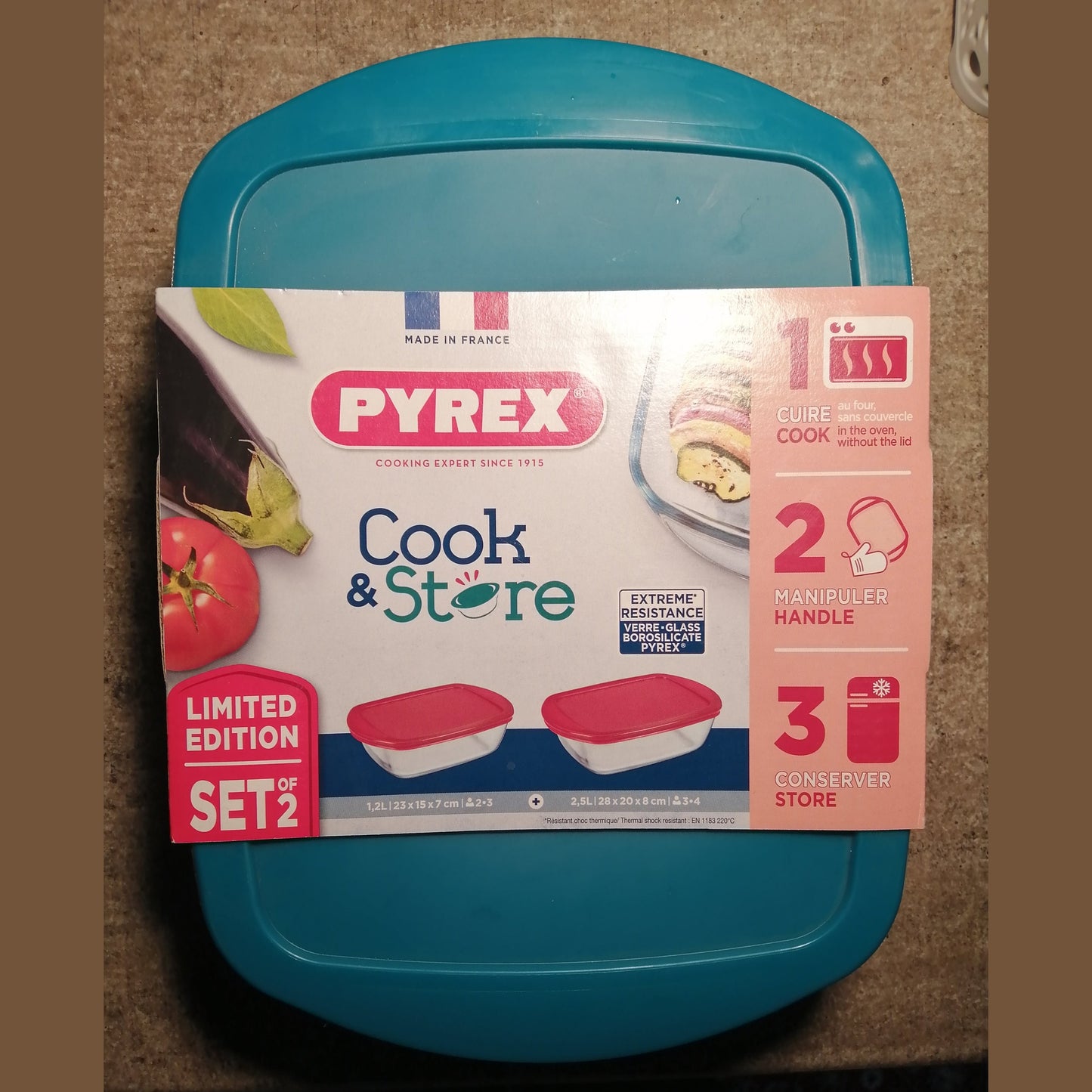 Pyrex Roaster Dish 913S340 – Set of 2 + LIDS Green
