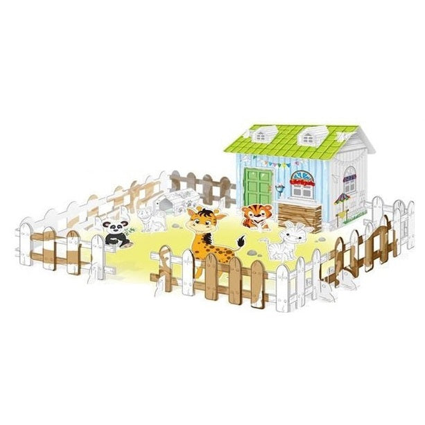 DIY Cardboard house farm 108 x 94 x 57cm