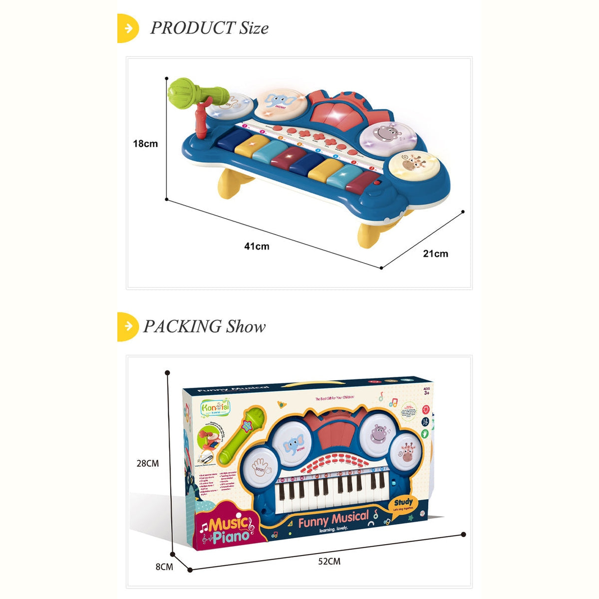 Kanisi, Piano With Microphone Toy