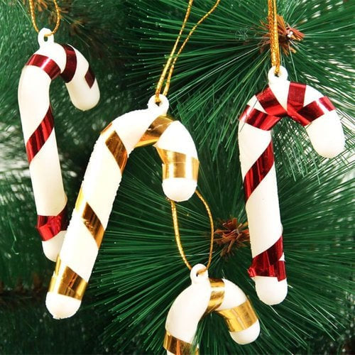 4 PCs Candy Cane Ornaments Set - Christmas Tree Decoration