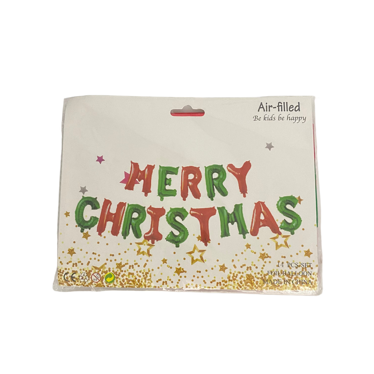 14 PCs Foil Balloon Set “Merry Charistmas”