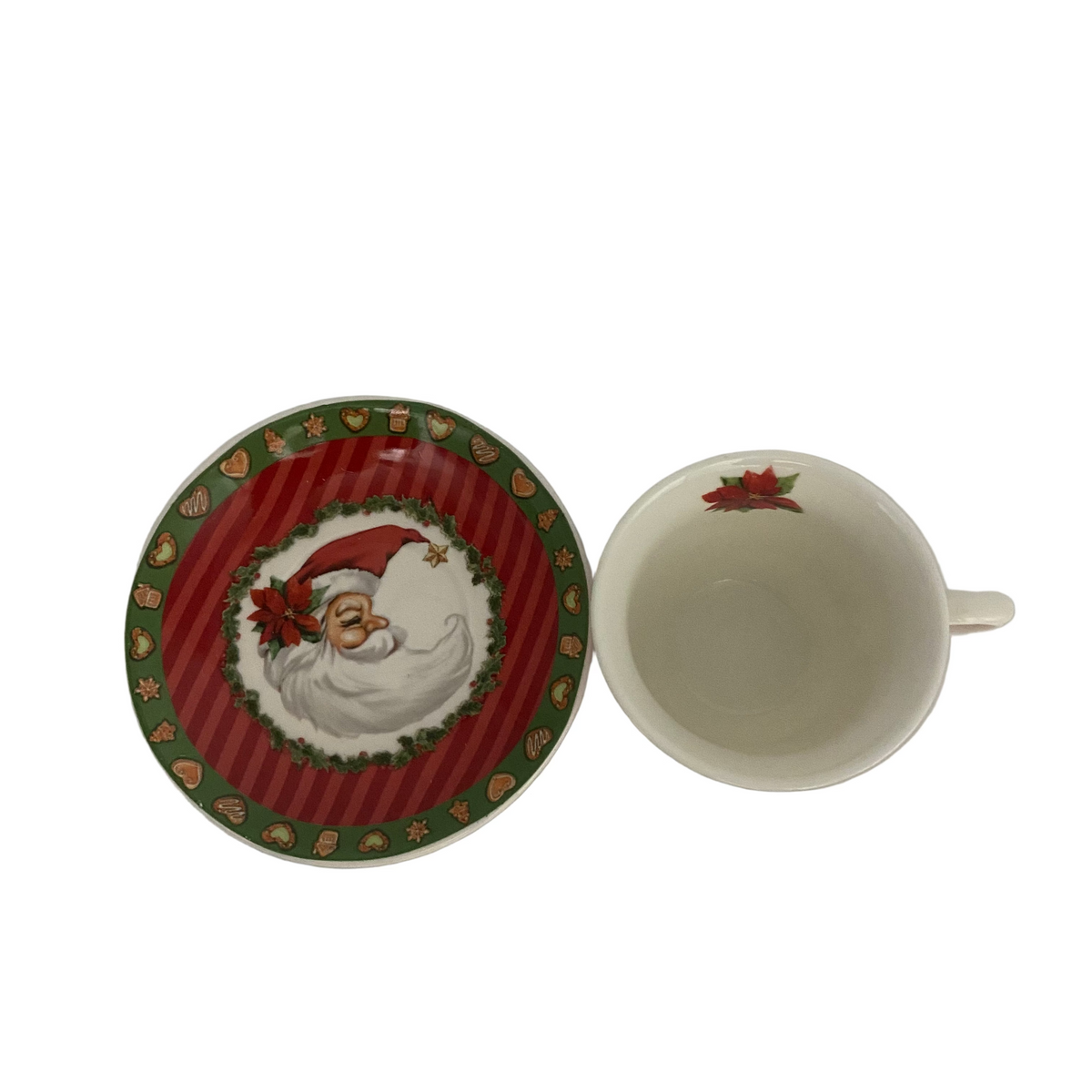 12 PCs Santa Clause Coffee Cups With Saucers Set