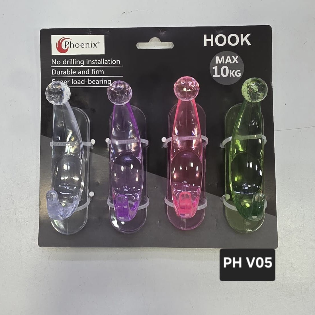 Phoenix, 4 PCs Adhesive Hooks Set