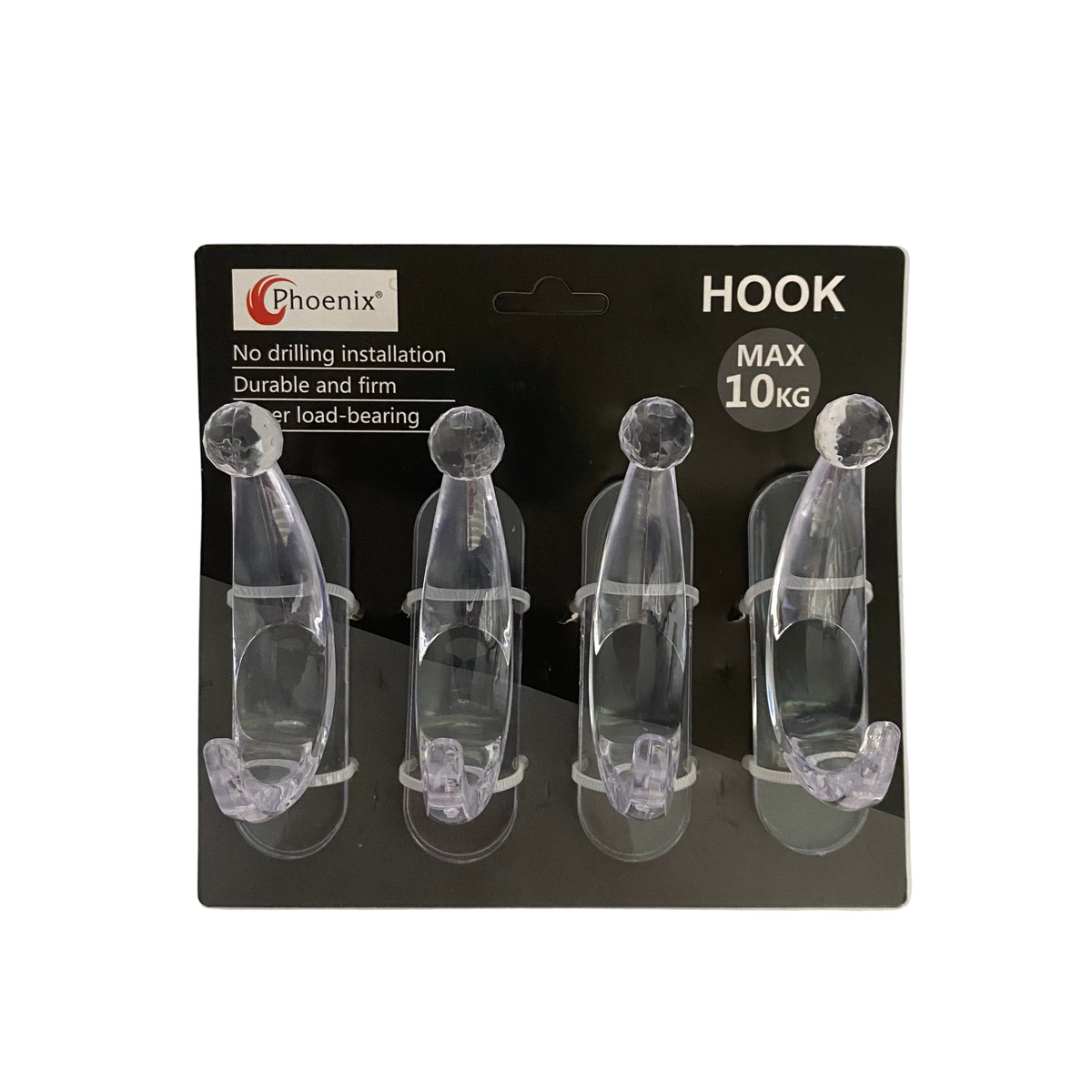 Phoenix, 4 PCs Adhesive Hooks Set