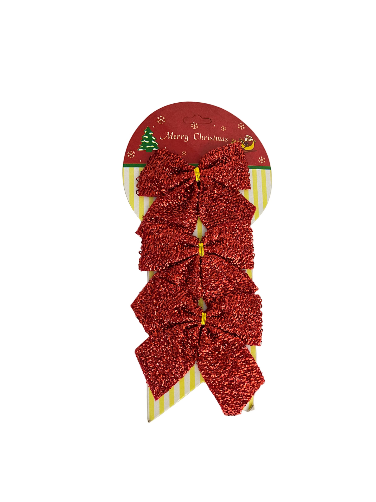 3 PCs Bows Ornaments Set For Christmas Tree Decoration