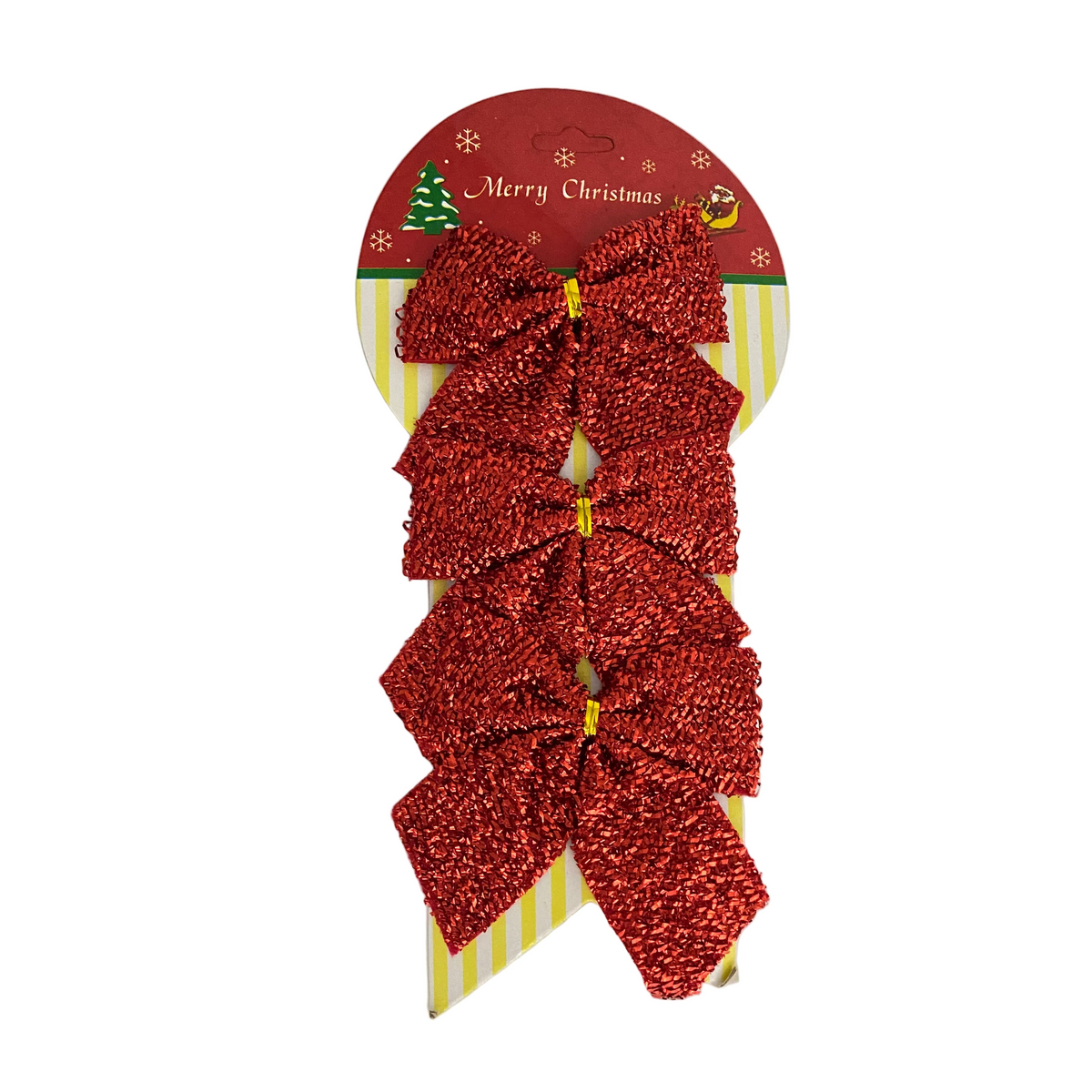 3 PCs Bows Ornaments Set For Christmas Tree Decoration