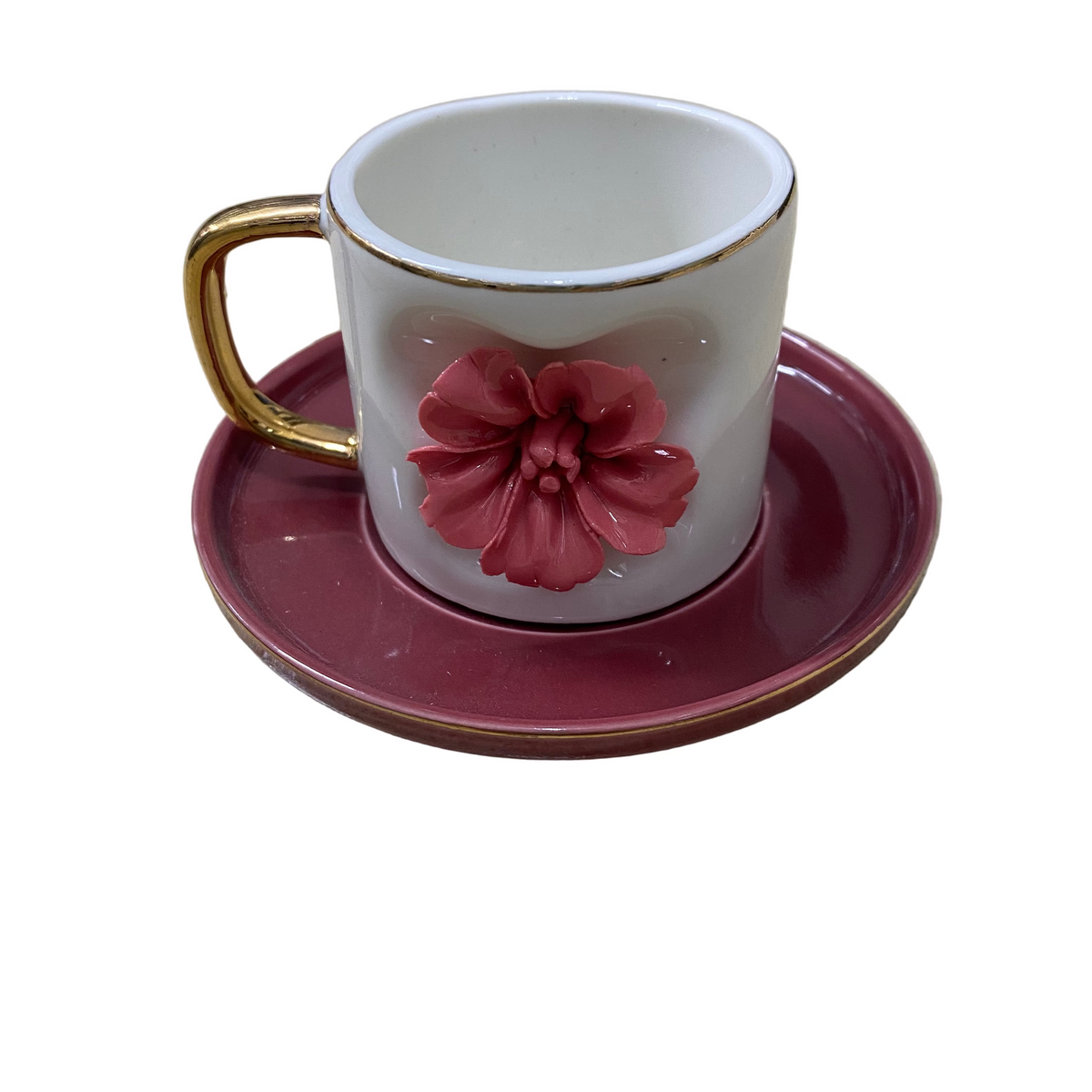 12 Pcs Ceramic Coffee Cups With Saucers Set