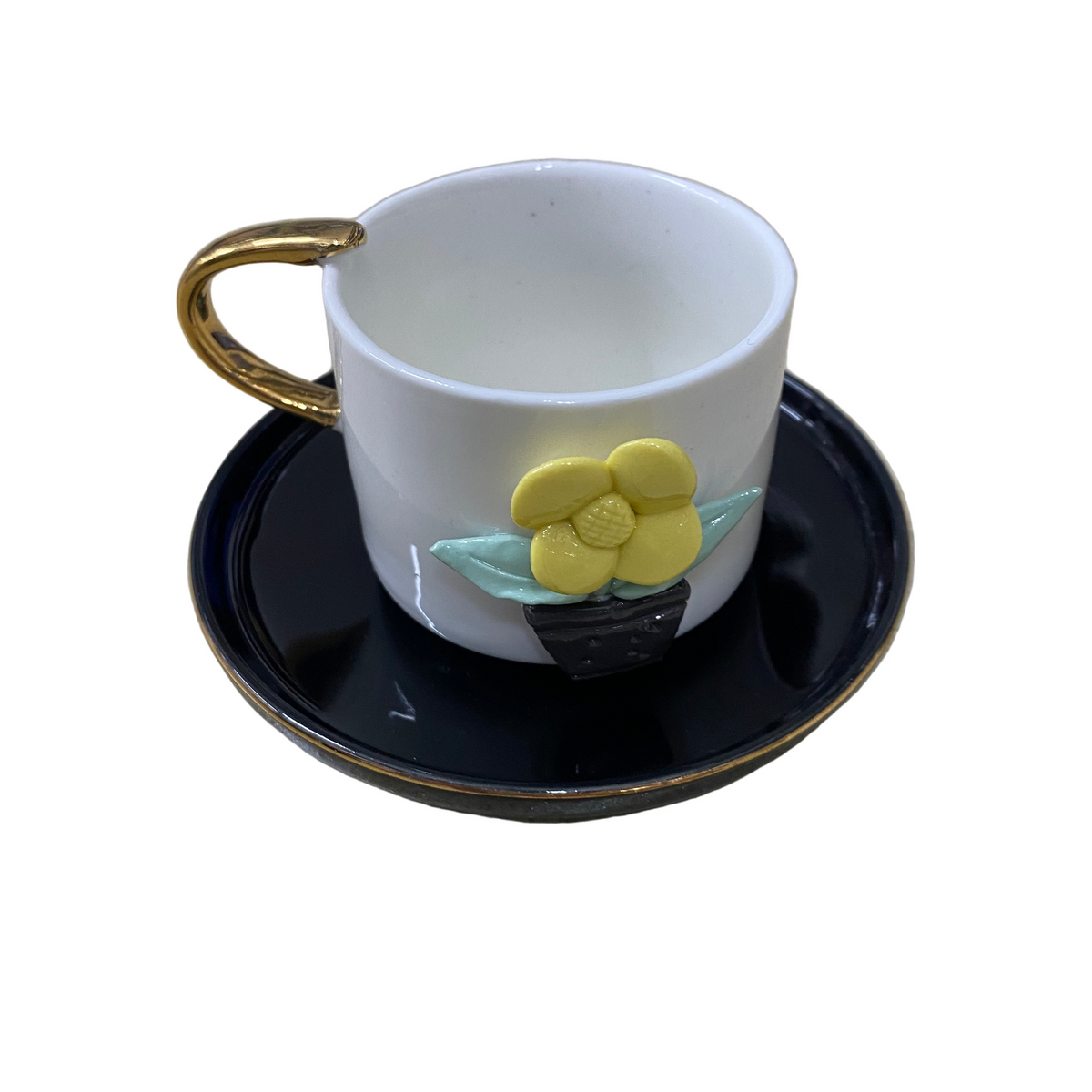 12 Pcs Ceramic Coffee Cups With Saucers Set