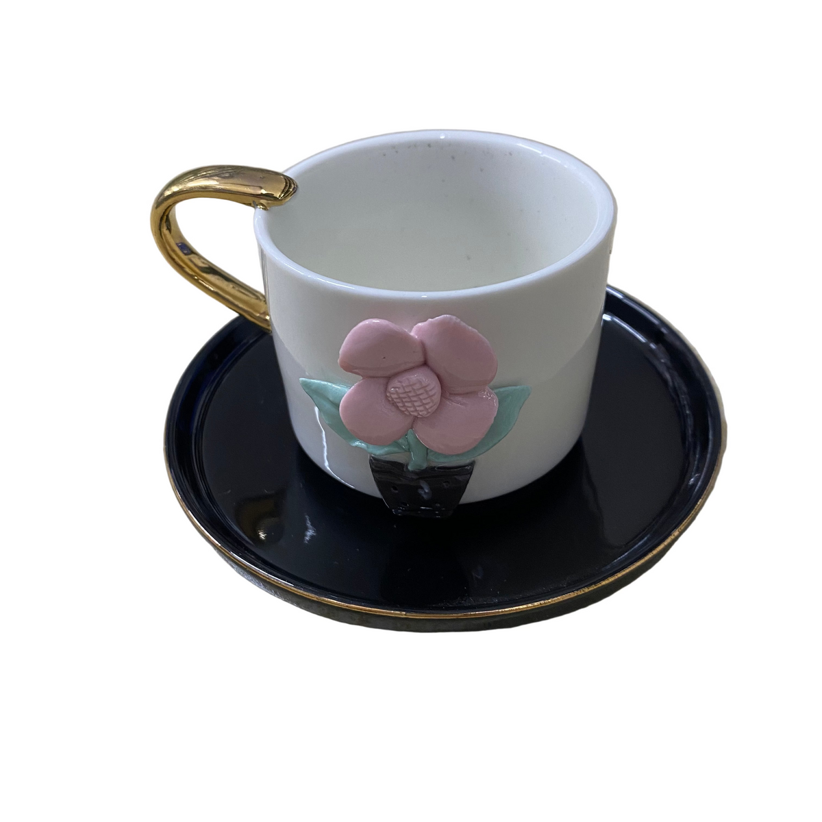 12 Pcs Ceramic Coffee Cups With Saucers Set