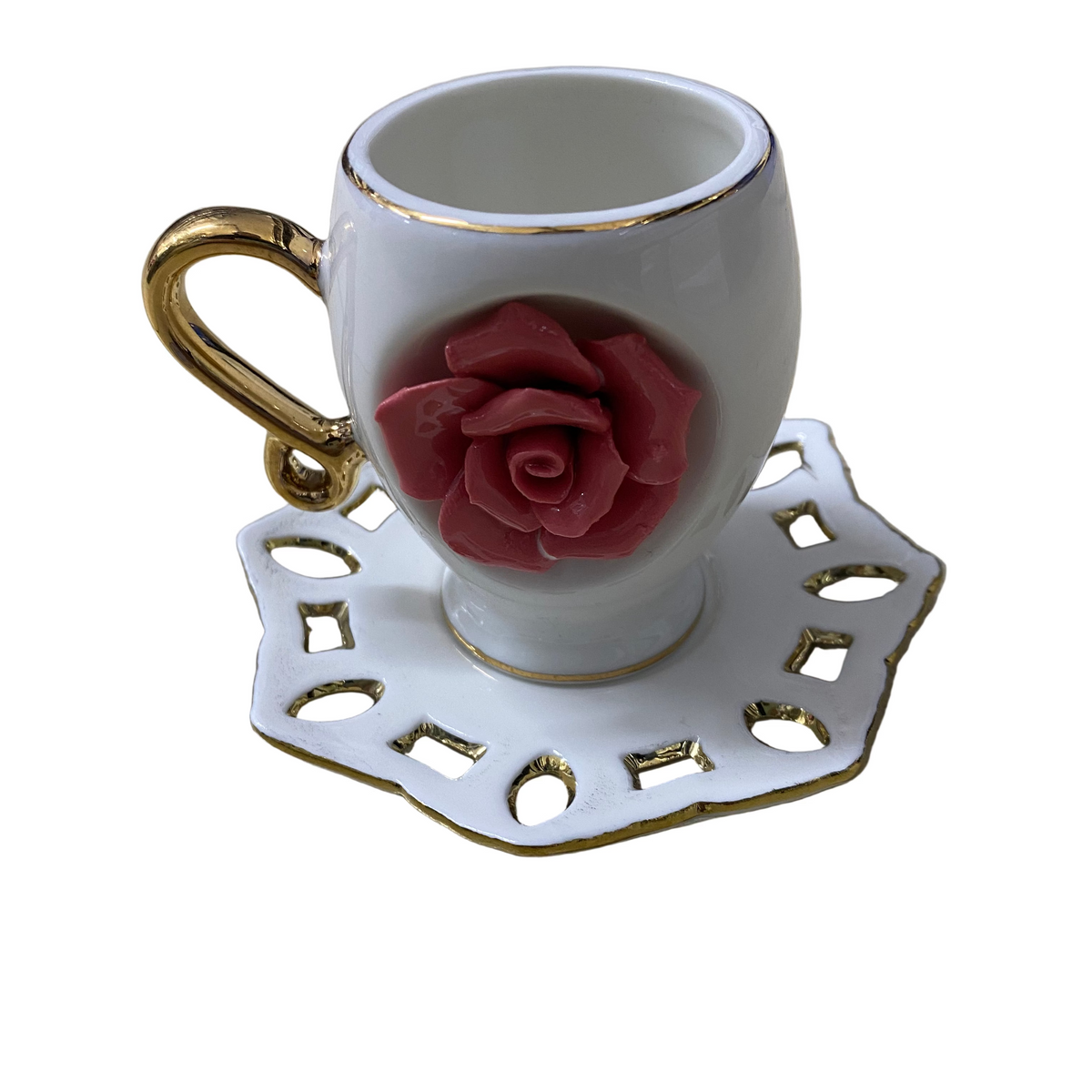 12 Pcs Ceramic Coffee Cups With Saucers Set