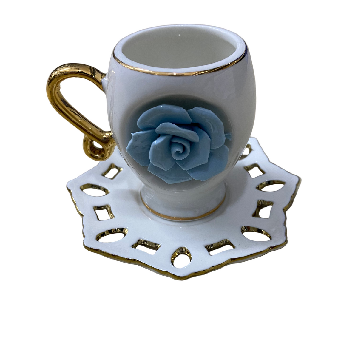 12 Pcs Ceramic Coffee Cups With Saucers Set