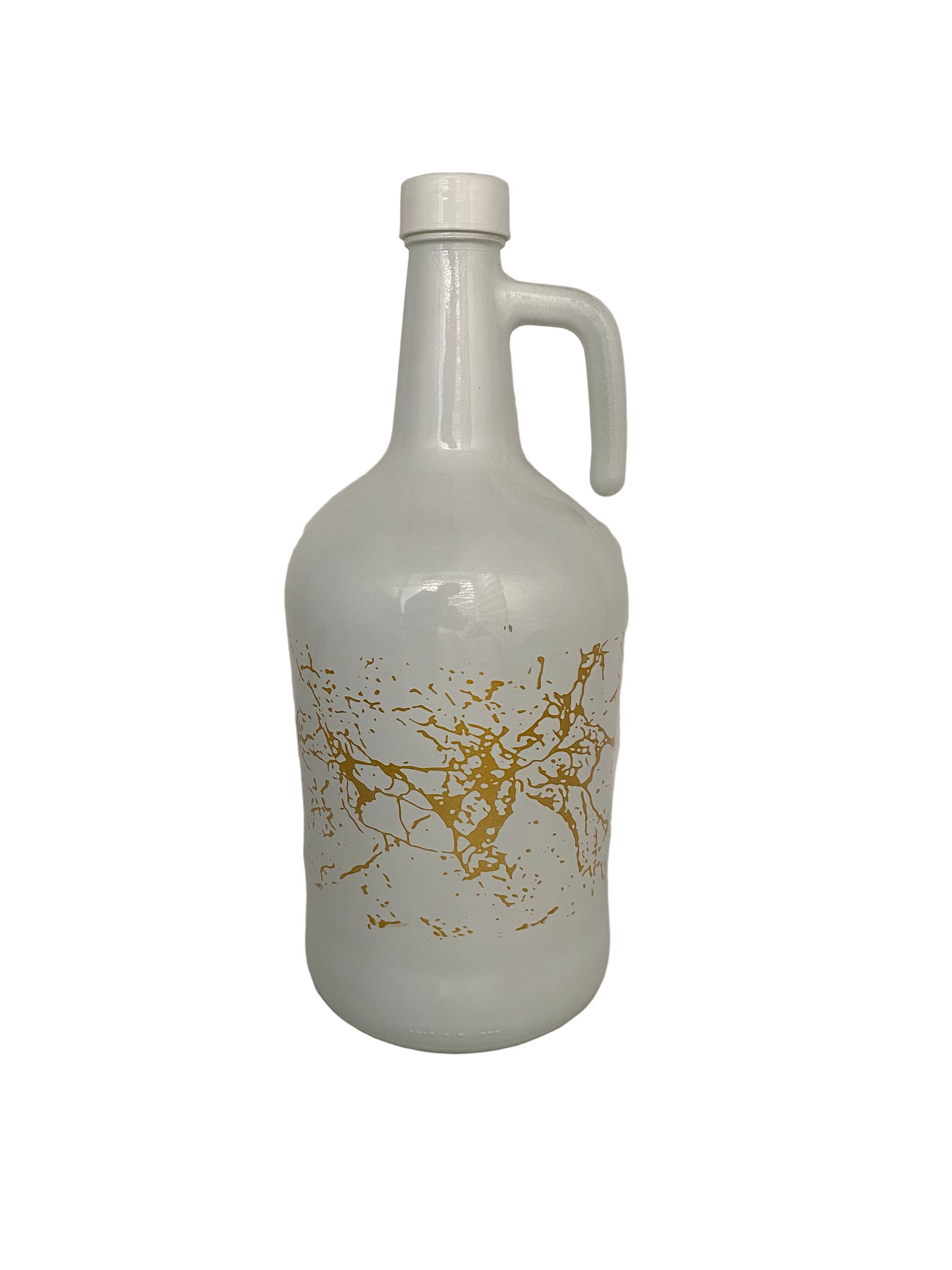 White & Gold Oil Jar