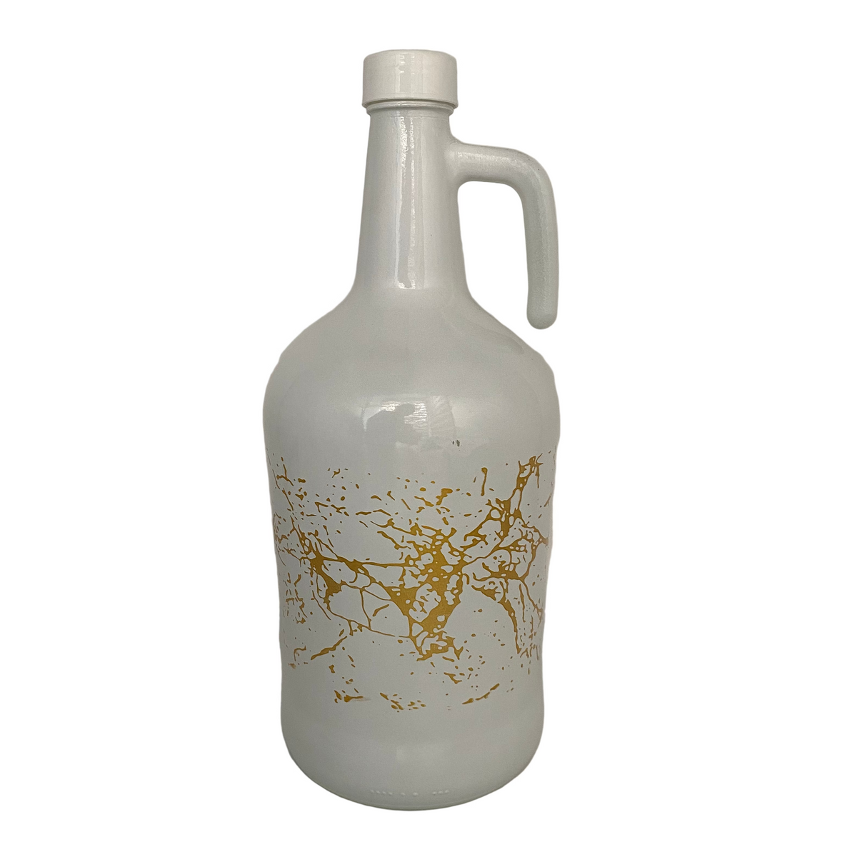 White & Gold Oil Jar