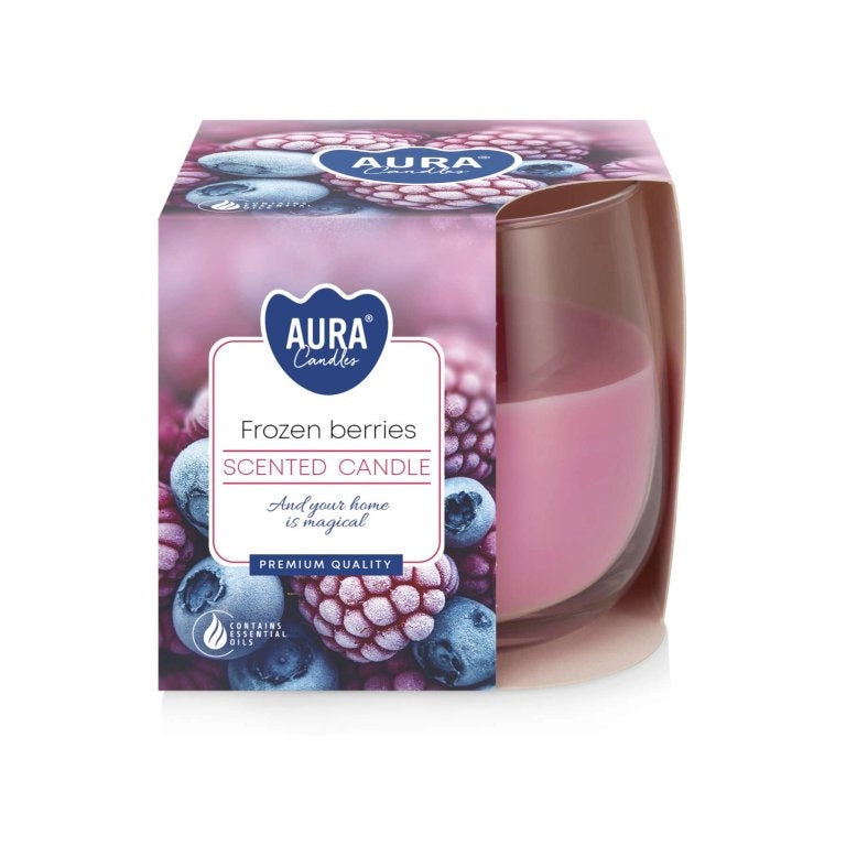 AURA , Scented Candle In Glass - Frozen Fruits