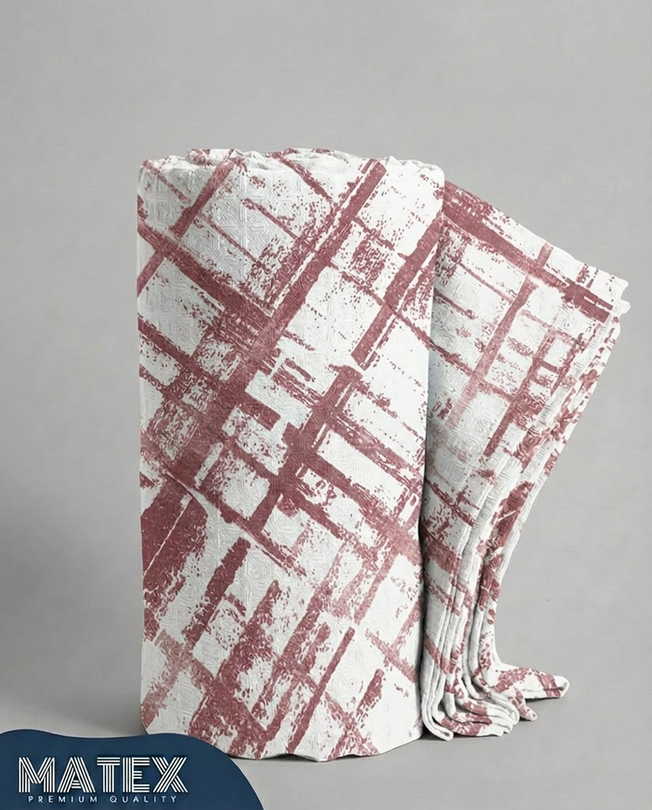 Dusty Grid Waffle Cotton Piqué Blanket