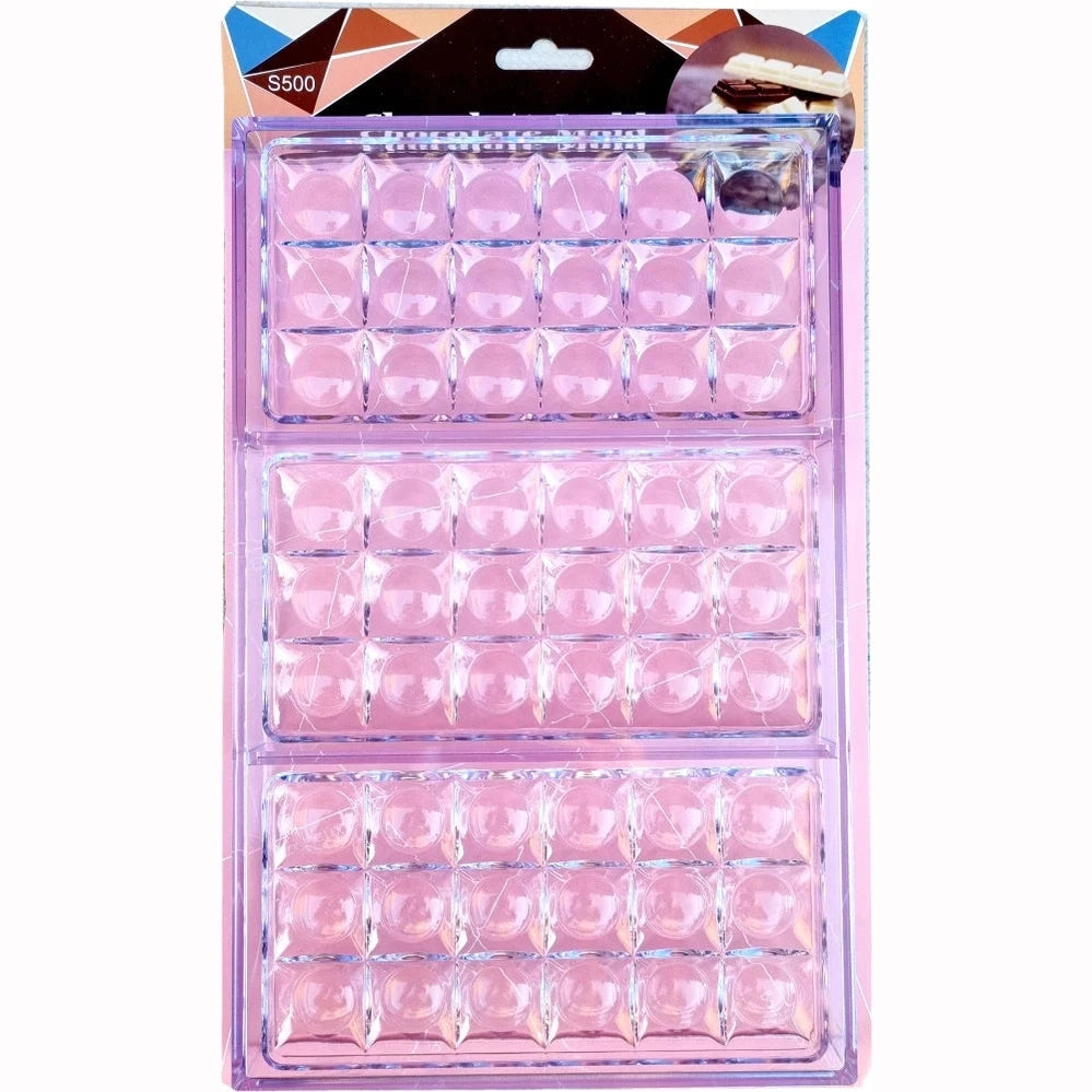 Polycarbonate Mould Slab Chocolate - Round Shape