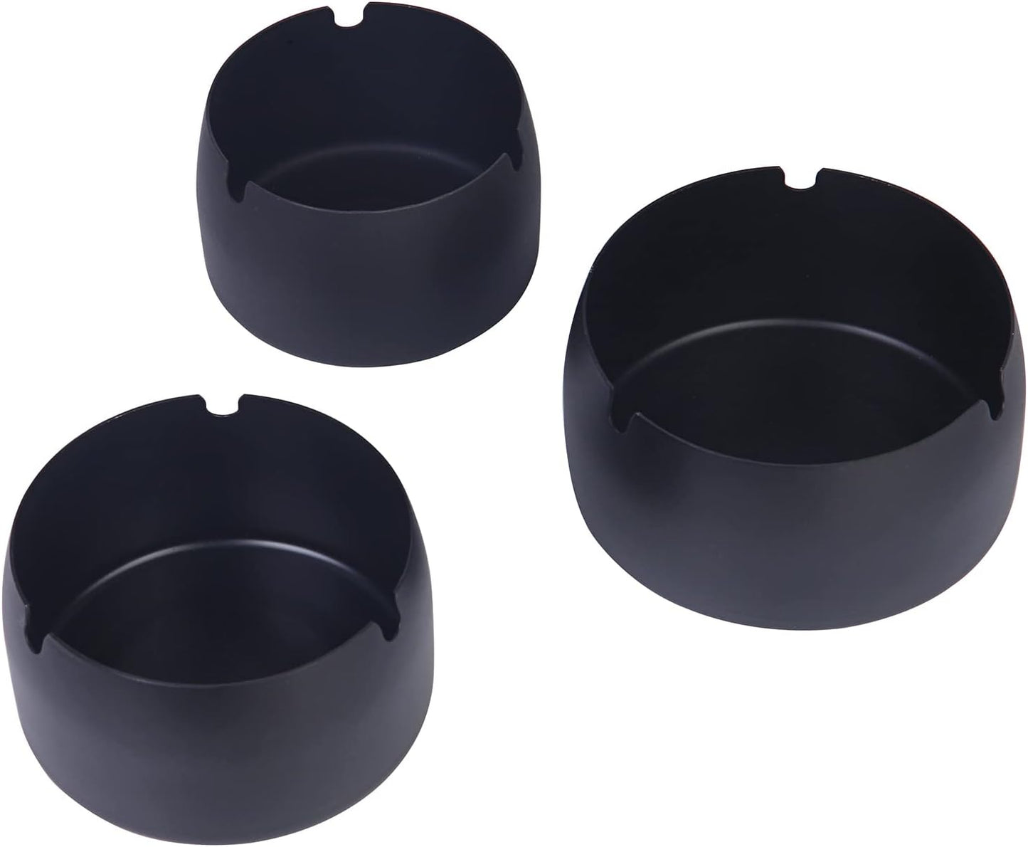 Stainless Steel Mat Black Deep Ashtray