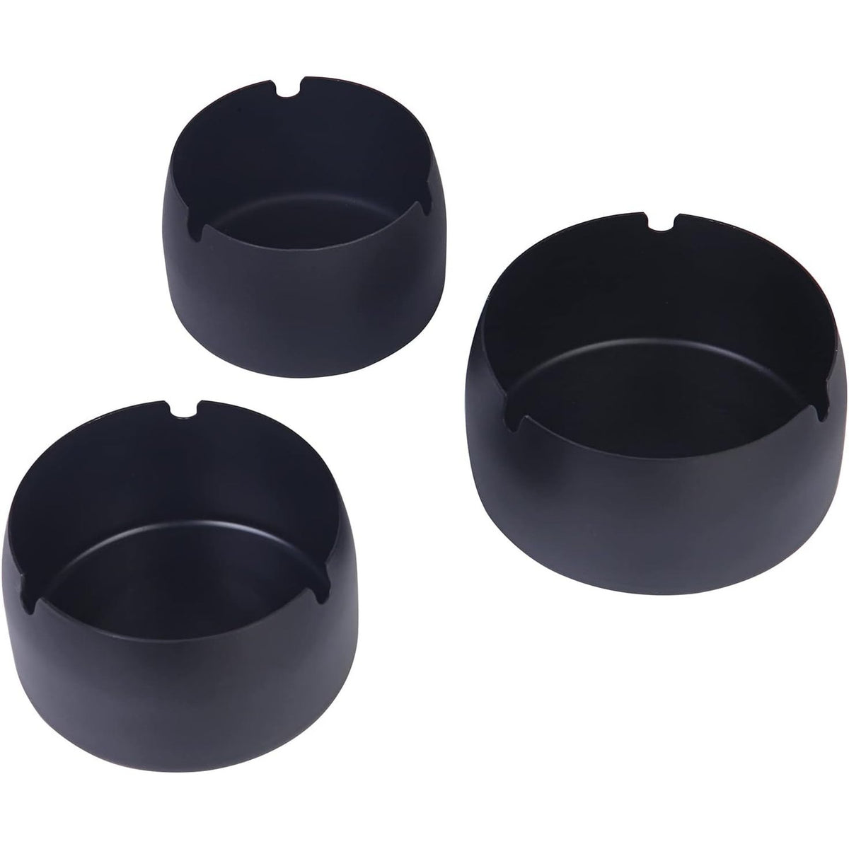 Stainless Steel Mat Black Deep Ashtray